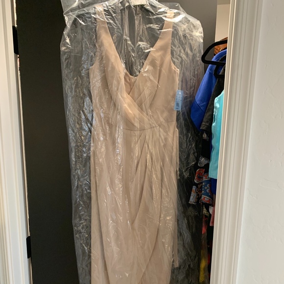 David's Bridal | Dresses | Davids Bridal Tank Draped Chiffon Tulip Hem  Bridesmaid Dress